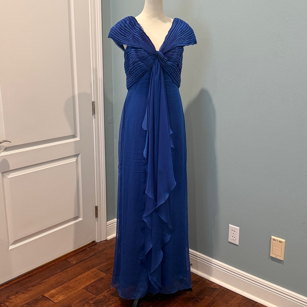 NEW Tadashi Shoji Indigo Violet Iridescent Gown Size 8